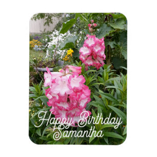 Penstemon Flower Garden floral Birthday Magnet