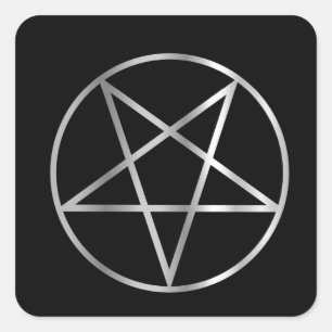 Pentacle- Religious symbol of satanism Square Sticker