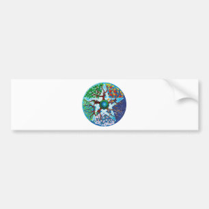 pentacle-seasons bumper sticker