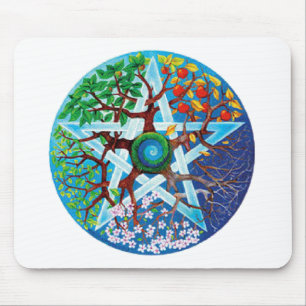 pentacle-seasons mouse pad
