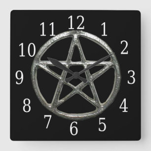 Pentacle Square Clock