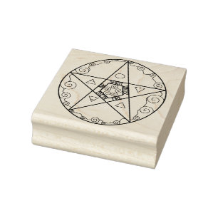 Pentacle Symbol Rubber Stamp