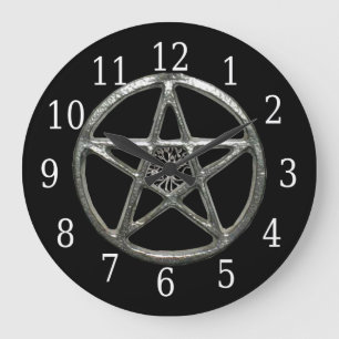 Pentacle Tree Of Life Round Clock