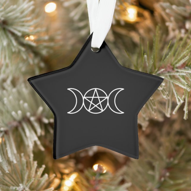 Pentacle Triple Moon Goddess Ornament (Tree)