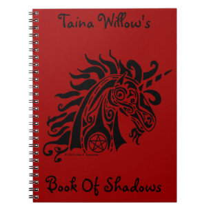 Pentacle Unicorn (black) Notebook