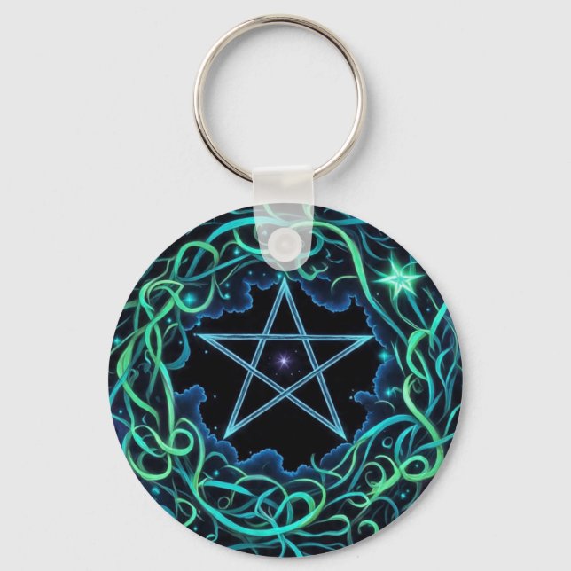 Pentacles4Pagans Key Ring (Front)