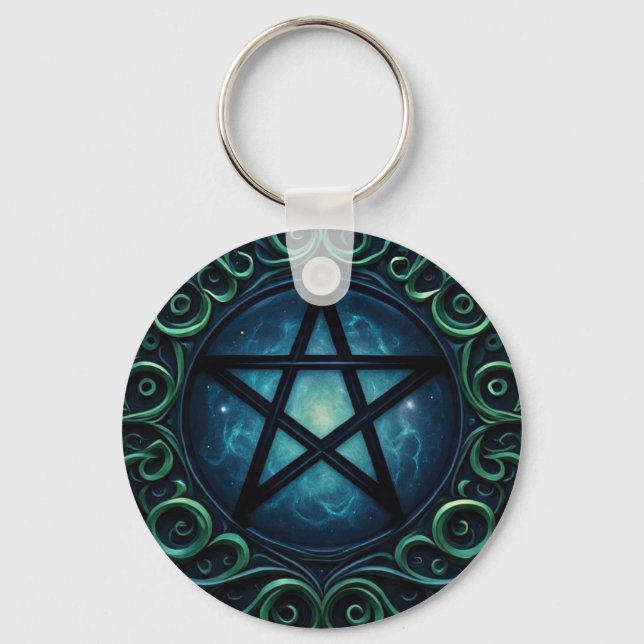 Pentacles4Pagans Key Ring (Front)