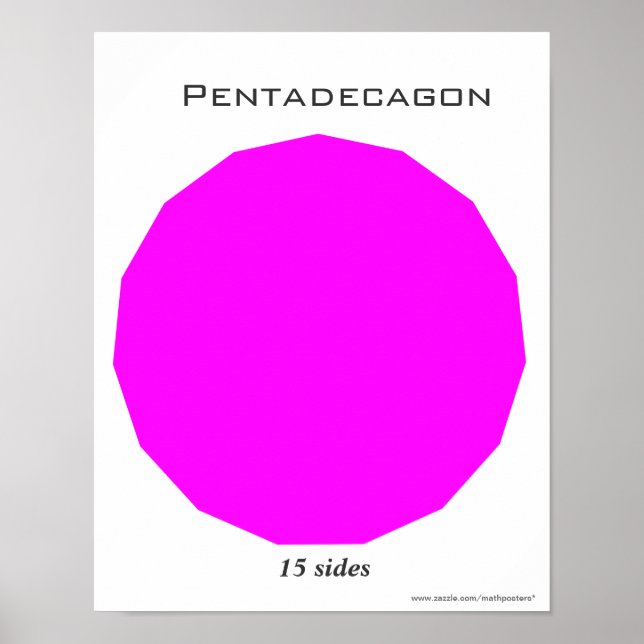 Pentadecagon Poster of Polygon (Front)