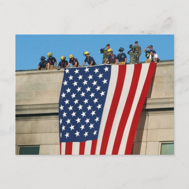 Pentagon 9/11 Flag Postcard (Front)