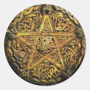 pentagram classic round sticker