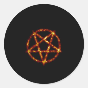 pentagram classic round sticker