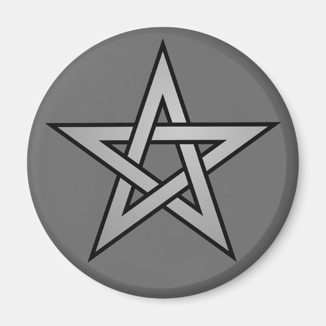 Pentagram Gray on Gray Magnet (Front)