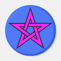 Pentagram Magenta on Blue