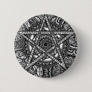 Pentagram Mandala badge