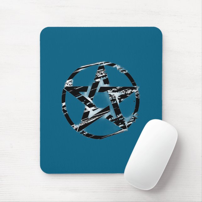 Pentagram Mouse Pad Case Mate Witchy Gothic Art (With Mouse)