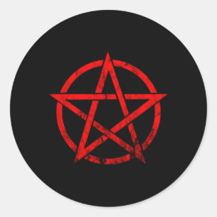Pentagram Occult Wicca Symbol Goth Witchcraft Sign Classic Round Sticker