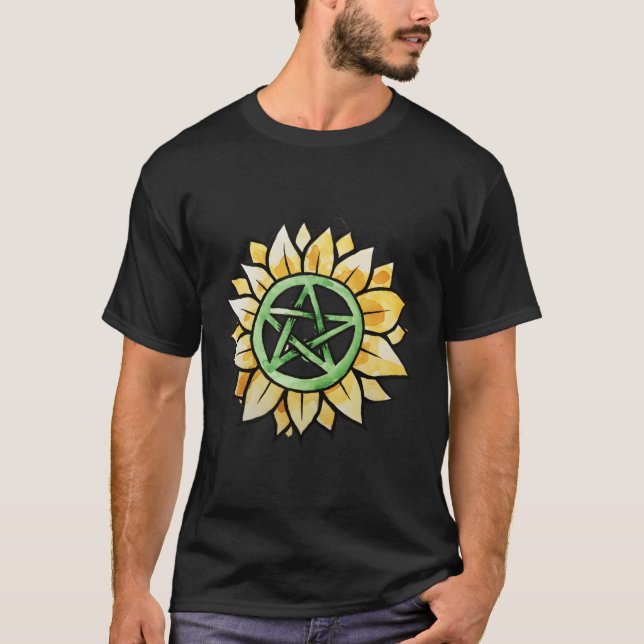 Pentagram Pagan And Wiccan T-Shirt (Front)