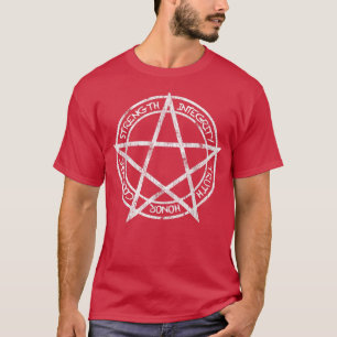 Pentagram Pentacle Distressed Wiccan Pagan Wicca  T-Shirt