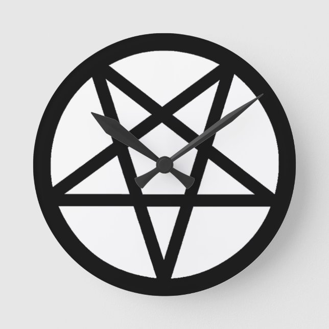 Pentagram Round Clock (Front)