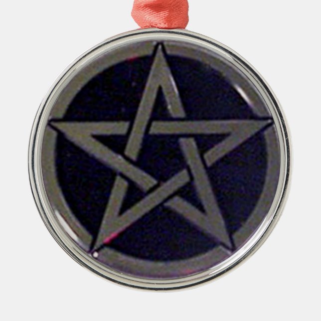 Pentagram Silver Ornament or Pendant (Front)