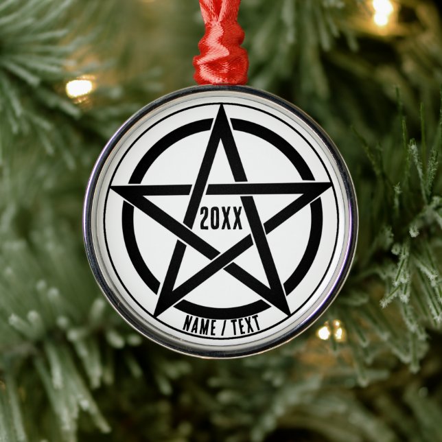 Pentagram Symbol Christmas Metal Tree Decoration (Tree)
