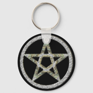 Pentagram Unisex Wicca Witch Magic Keychain