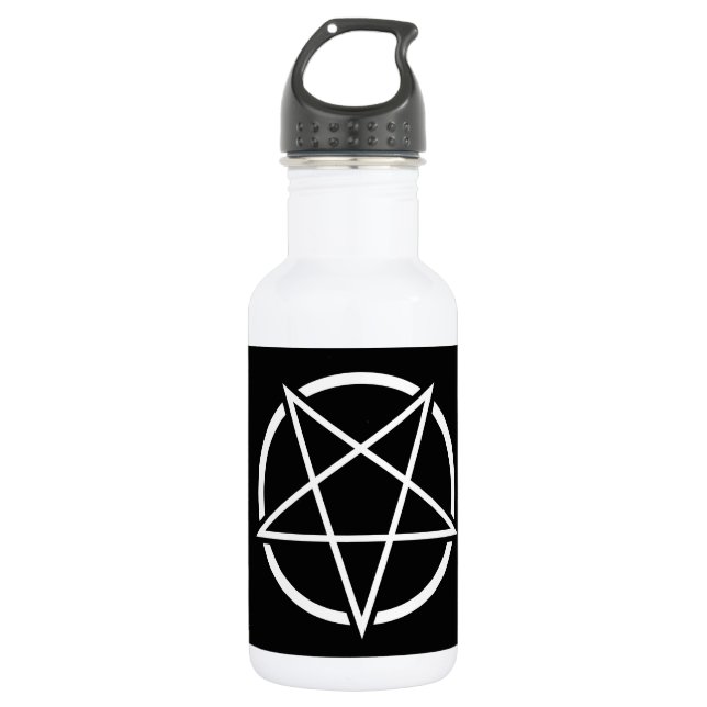 Pentagram (white) No.1 532 Ml Water Bottle (Front)
