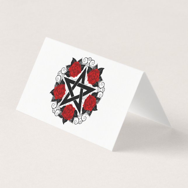 Pentagram with Red Roses (Front)