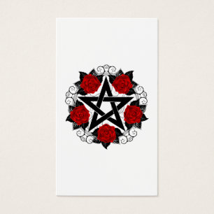 Pentagram with Red Roses