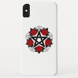 Pentagram with Red Roses Case-Mate iPhone Case