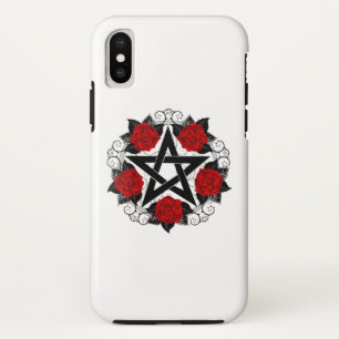 Pentagram with Red Roses Case-Mate iPhone Case