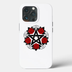 Pentagram with Red Roses iPhone 13 Pro Case