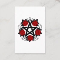 Pentagram with Red Roses