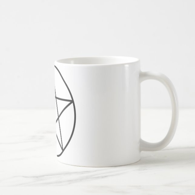 Pentagram within circle coffee mug (Right)