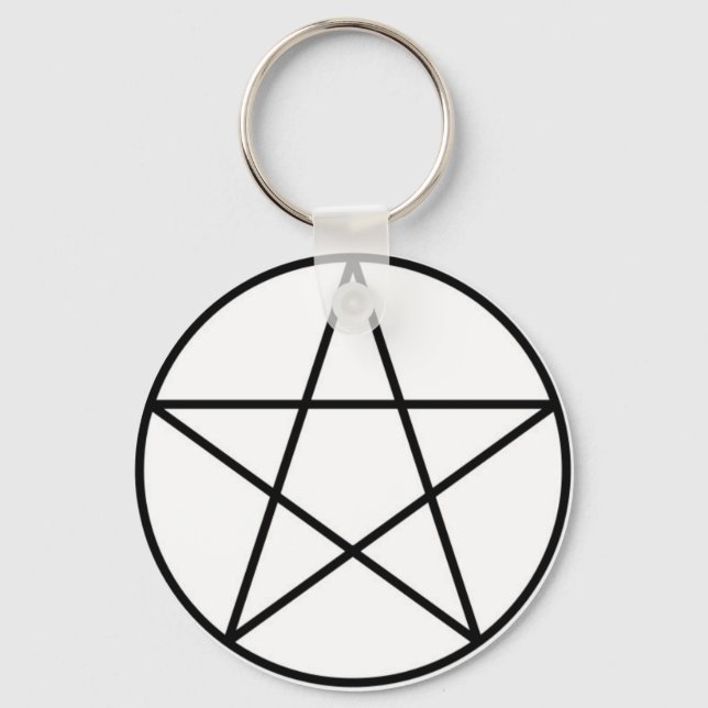 Pentagram within circle key ring (Front)