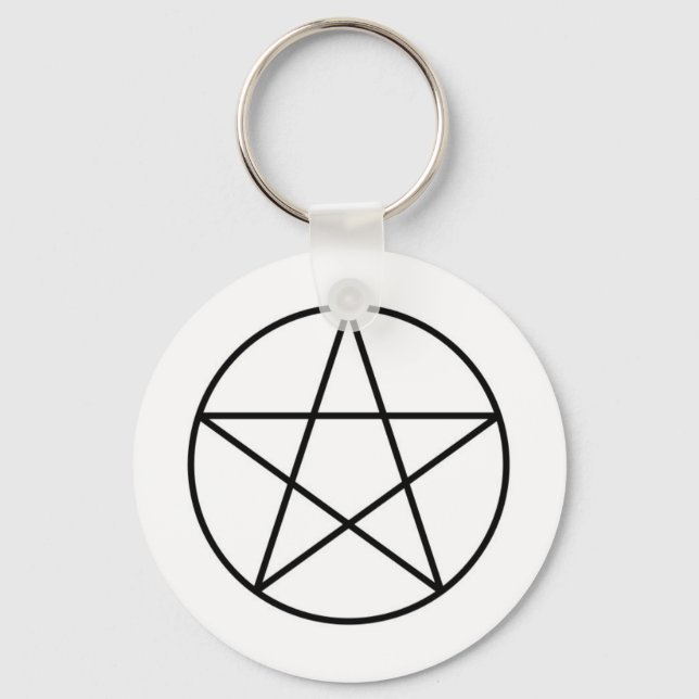 Pentagram within circle key ring (Front)