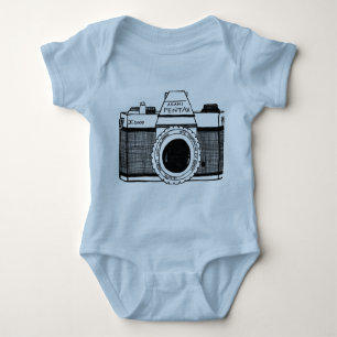 Pentax camera baby bodysuit
