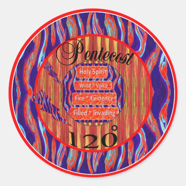 Pentecost 120 Degrees Holy Spirit Stickers (Front)