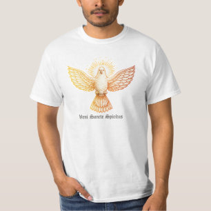 Pentecost Day Fire Wings Bird Gold Flam Aesthetic T-Shirt