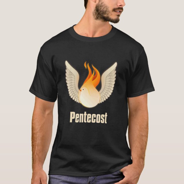 Pentecost Doves Tongues Of Fire Flame Acts Holy Sp T-Shirt (Front)