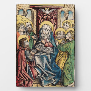 Pentecost scene after Easter Sunday Plaque