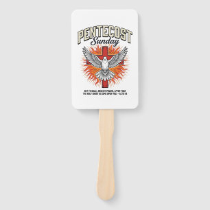 Pentecost Sunday Dove Cross Vintage Shirt Hand Fan