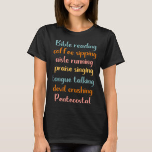 Pentecostal Apostolic Coffee Woman Christian Sist T-Shirt