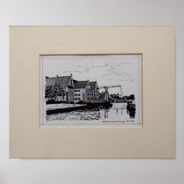 Pentekening Zwolle Overstitch with Pelserbrugge Poster (Front)
