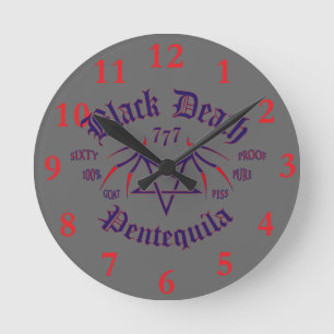 Pentequila Round Clock
