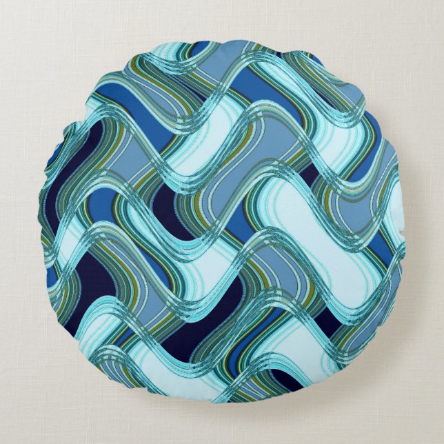 Penthouse & Pavement Round Throw by C.L. Brown Round Cushion (Front)