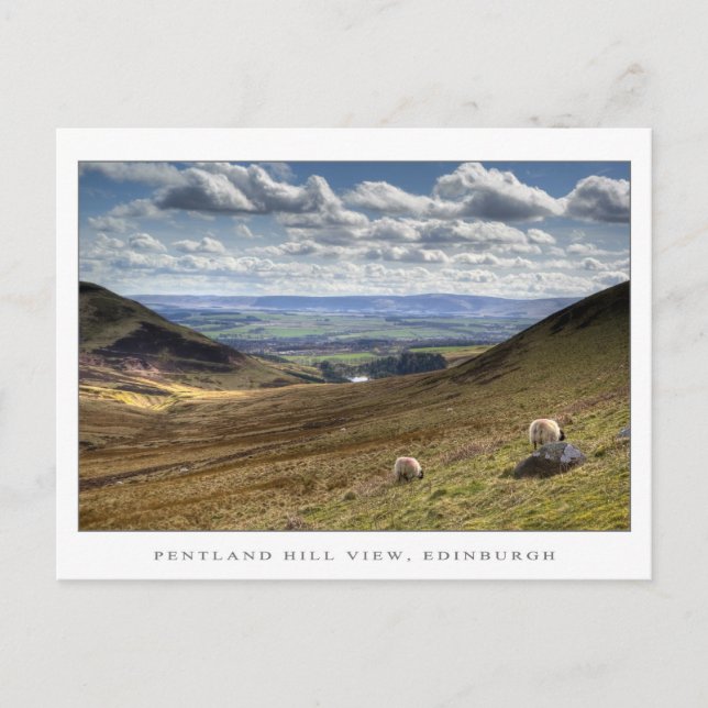 Pentland Hill View, Edinburgh Postcard (Front)