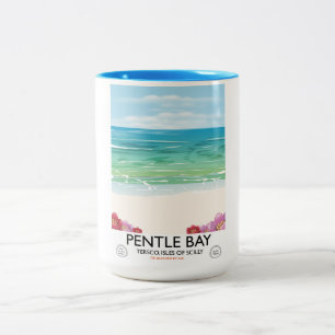 Pentle Bay, Tresco, Isles of Scilly Two-Tone Coffee Mug