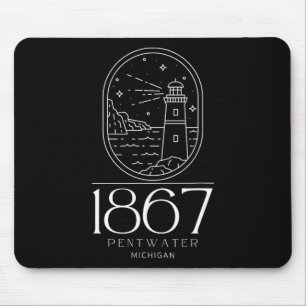 Pentwater Michigan Michigander State Mi Travel Boa Mouse Pad
