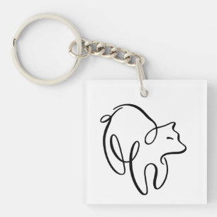 Penwork Calligraphic Bear Key Ring